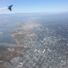 Mountain View CA; Google's HQ is visible (center), Moffett Federal Airfield just beyond