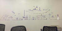 A Mario level on the writeable wall