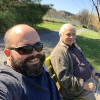 Dad and my on our familiar bench